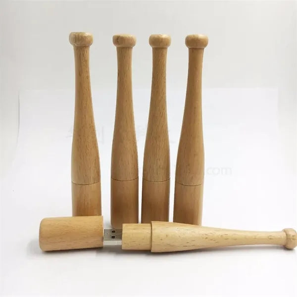 Wooden Baseball Bat Shape USB Flash Drive
