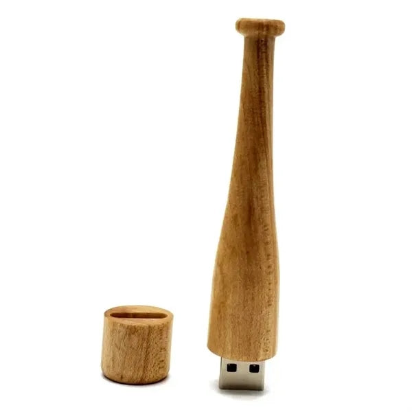 Wooden Baseball Bat Shape USB Flash Drive
