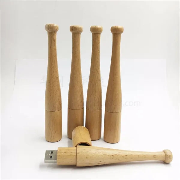 Wooden Baseball Bat Shape USB Flash Drive