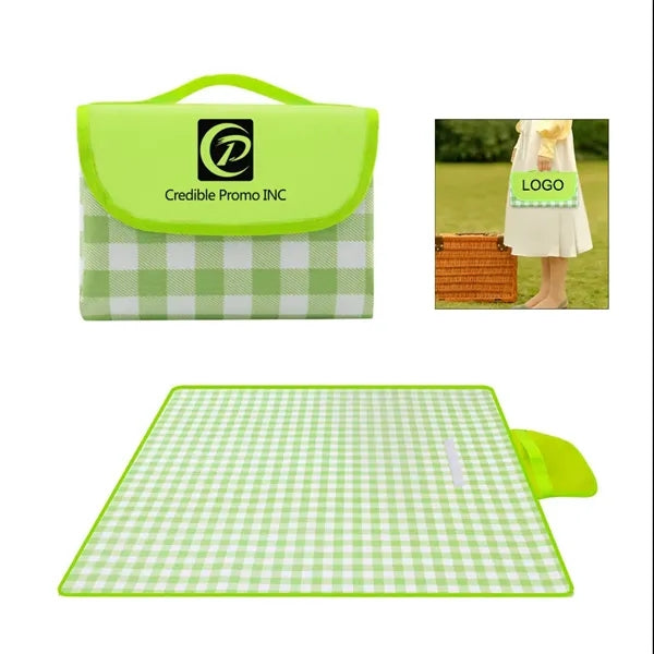 Foldable Waterproof Picnic Blanket Beach Mat With Strap