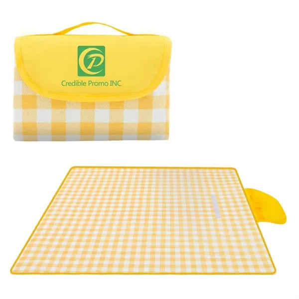 Foldable Waterproof Picnic Blanket Beach Mat With Strap