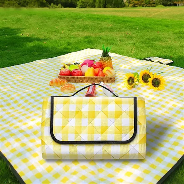 Soft Full Color Foldable Picnic Blanket Ultrasonic Beach Mat
