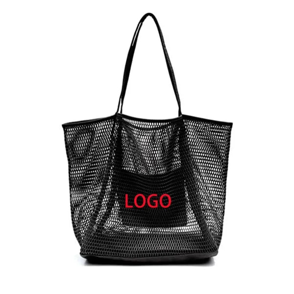 Mesh Beach Bag Large Tote Women Shoulder Handbag