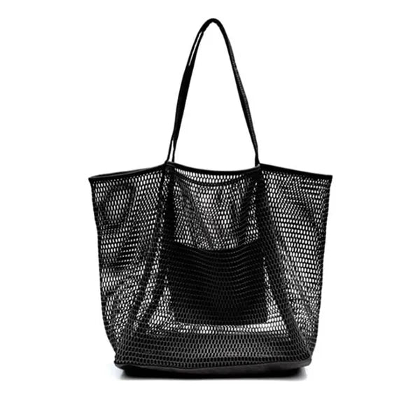 Mesh Beach Bag Large Tote Women Shoulder Handbag