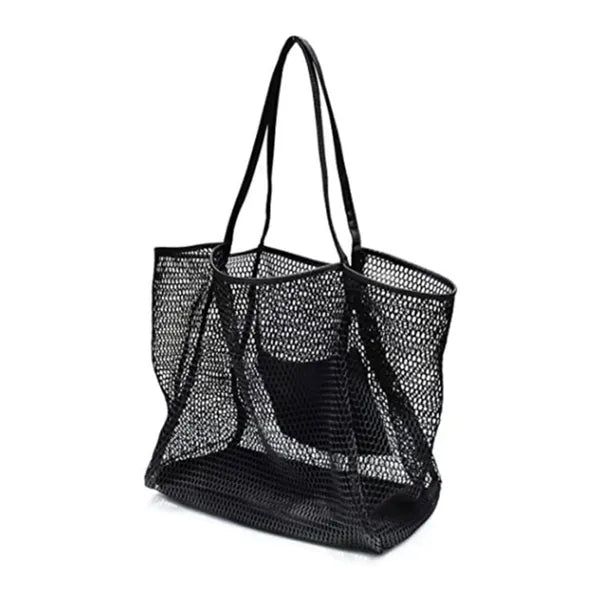 Mesh Beach Bag Large Tote Women Shoulder Handbag