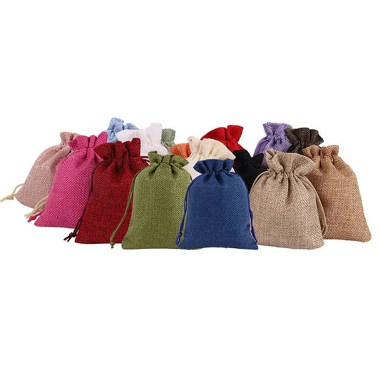 Durable Cotton Linen Drawstring Gift Bag