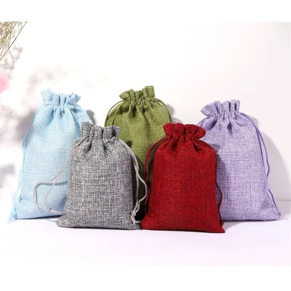 Durable Cotton Linen Drawstring Gift Bag