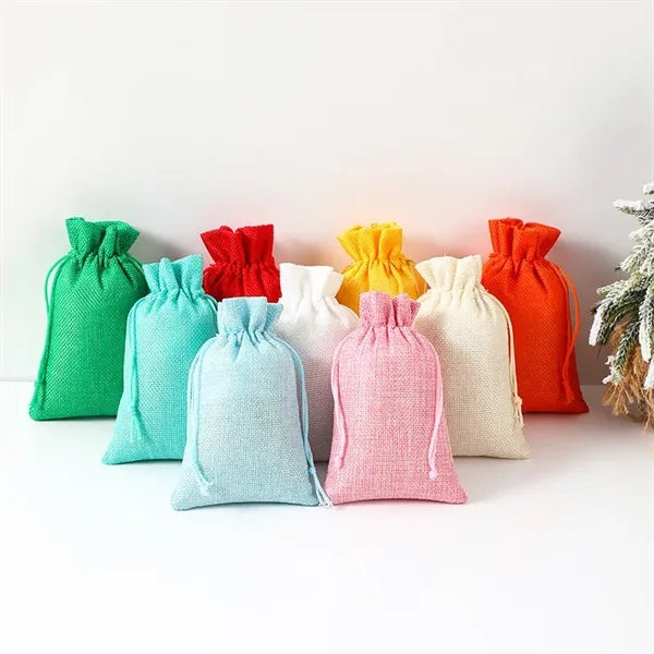 Durable Cotton Linen Drawstring Gift Bag