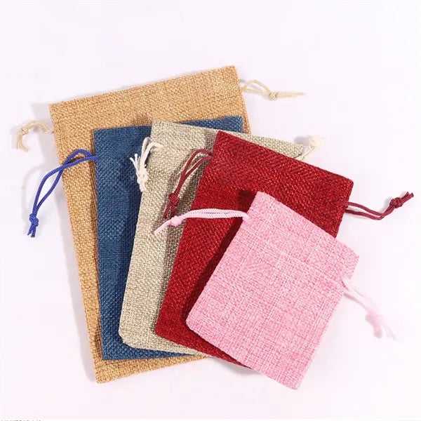 Durable Cotton Linen Drawstring Gift Bag