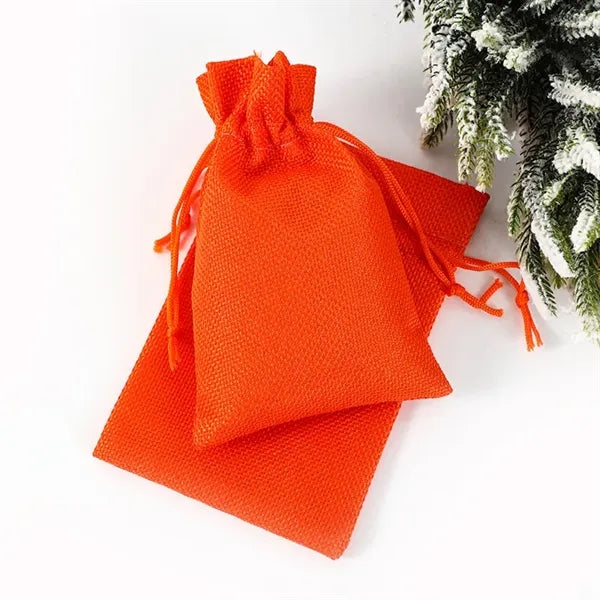 Small Eco-Friendly Burlap Packing Drawstring Pouch
