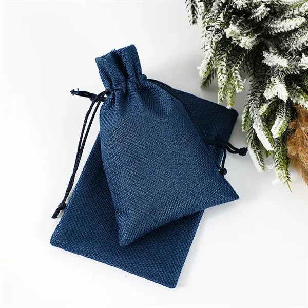 Small Eco-Friendly Burlap Packing Drawstring Pouch