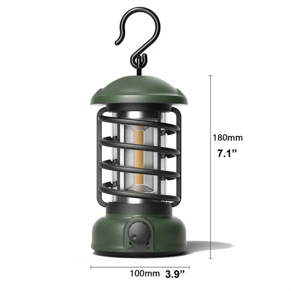Vintage Battery Powered Portable LED Tent Lantern