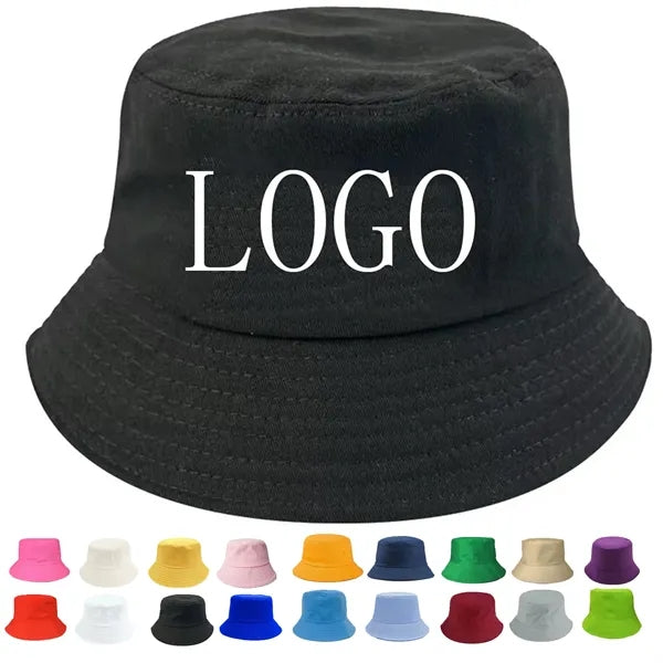 Unisex Summer Packable Cotton Bucket Hat