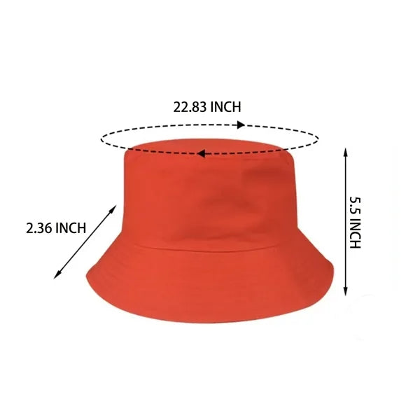 Unisex Summer Packable Cotton Bucket Hat