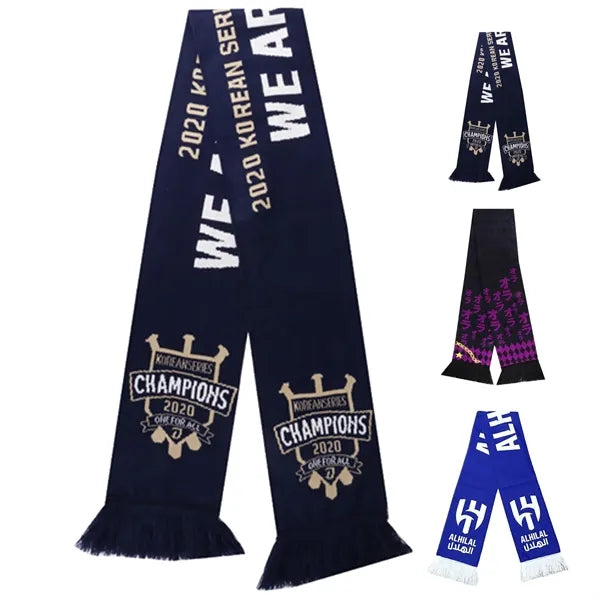 Custom sport fan long jacquard football scarf