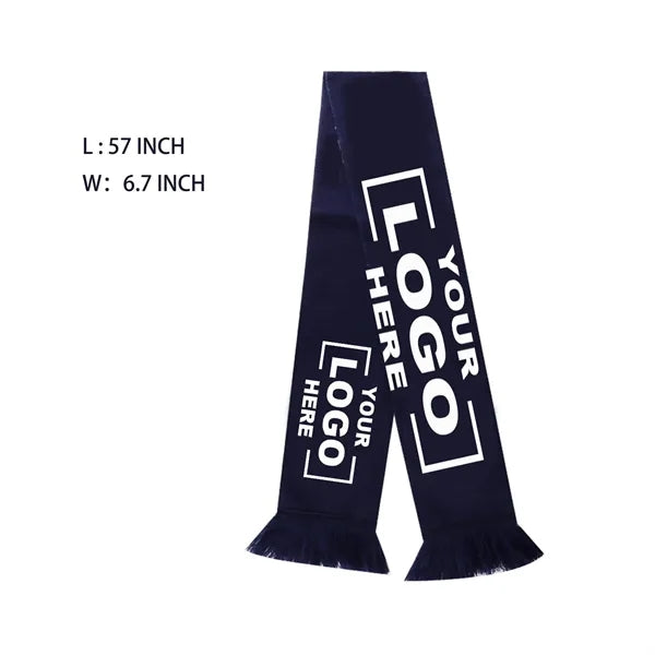 Custom sport fan long jacquard football scarf