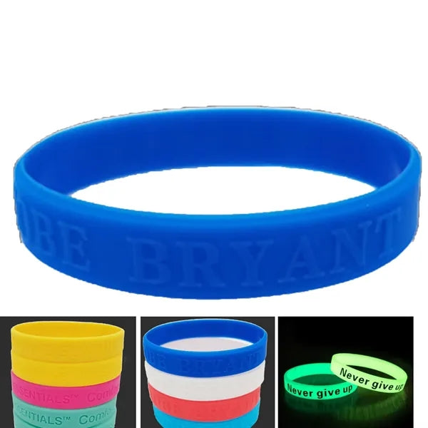 Luminous Color Blank Silicone Bracelets Wristbands