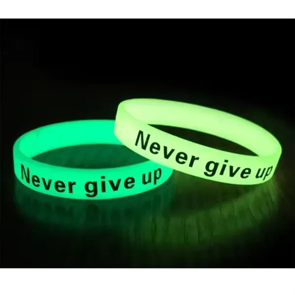 Luminous Color Blank Silicone Bracelets Wristbands