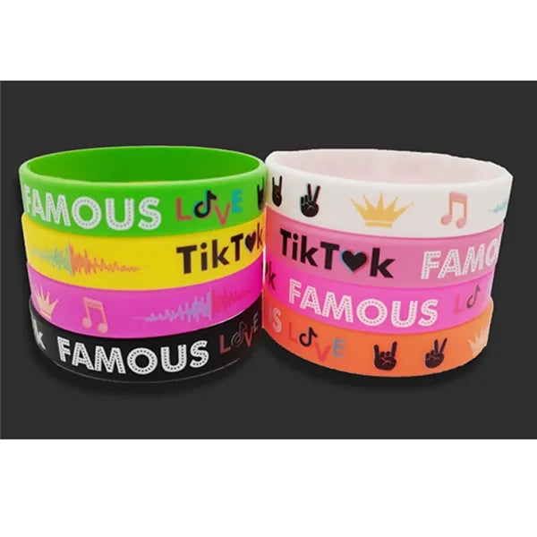 Luminous Color Blank Silicone Bracelets Wristbands