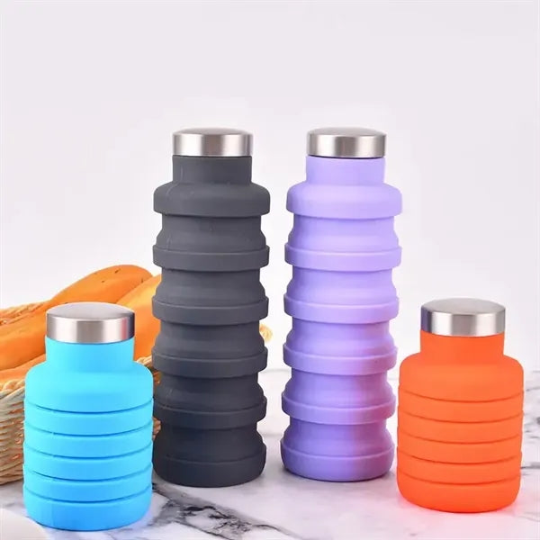 Collapsible Water Bottle 17oz Silicone Food Grade Cup Sport