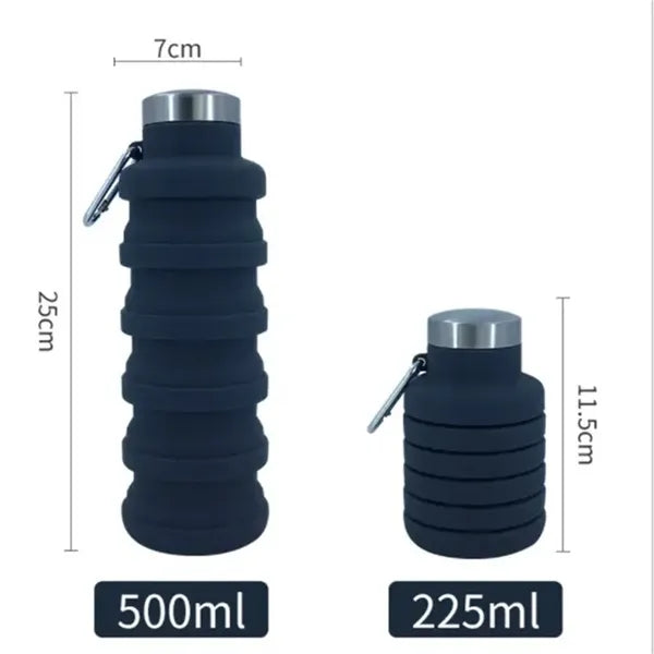 Collapsible Water Bottle 17oz Silicone Food Grade Cup Sport