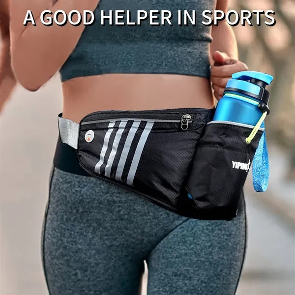 Polyester Running Hydration Fanny Pack w/Water Bottle Holder