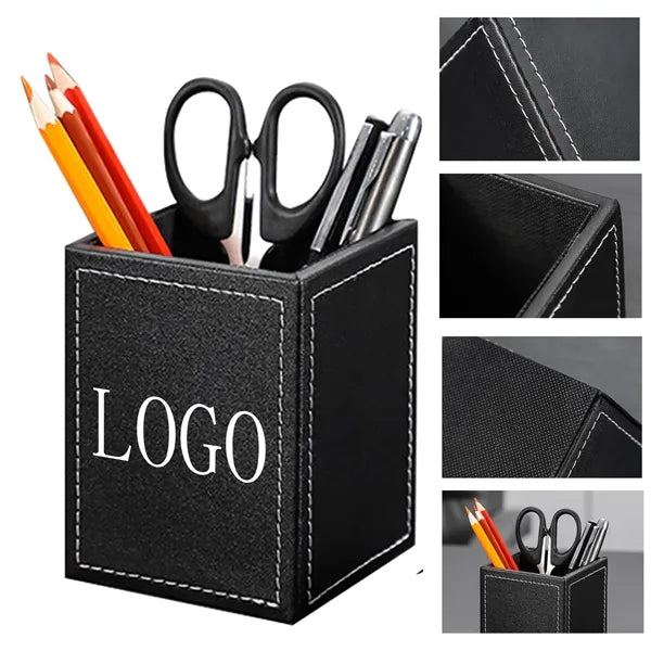 Desk Organizer Leather Pen Holder