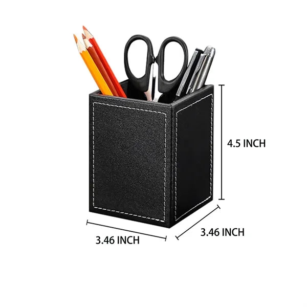 Desk Organizer Leather Pen Holder