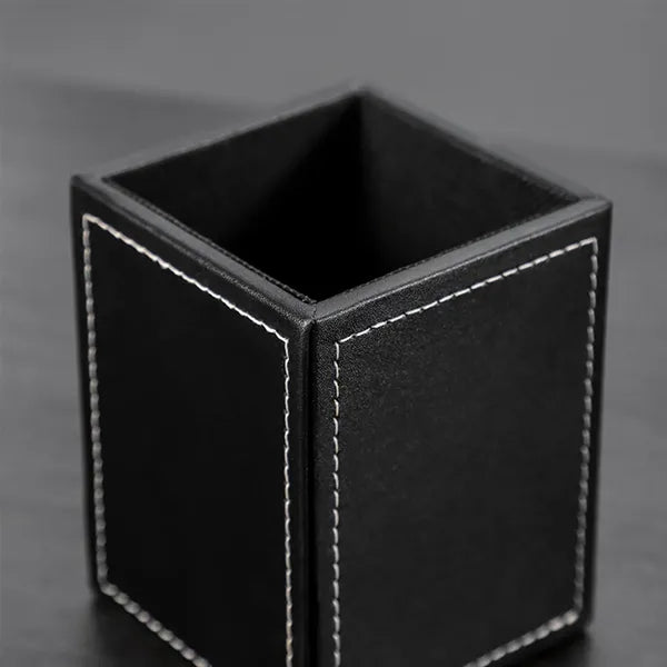 Desk Organizer Leather Pen Holder
