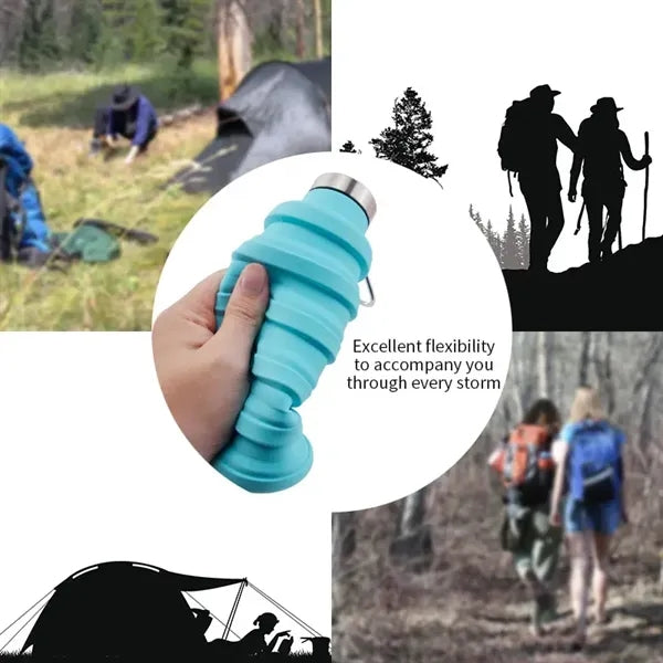 20oz Collapsible Water Bottles For Travel Gym Hiking Sports