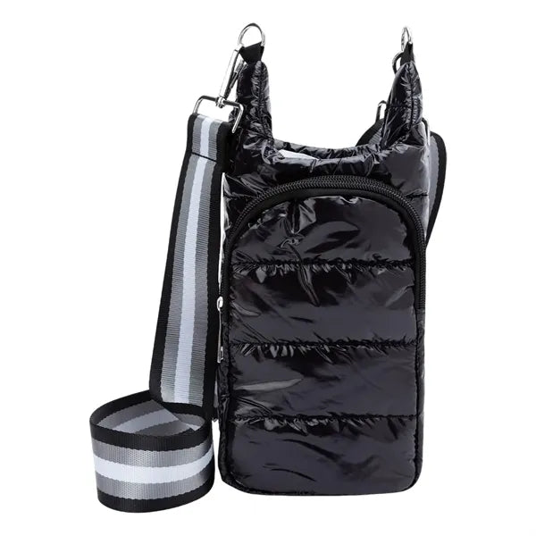 Crossbody Water Bottle Sling Bag with Strap and Pocket