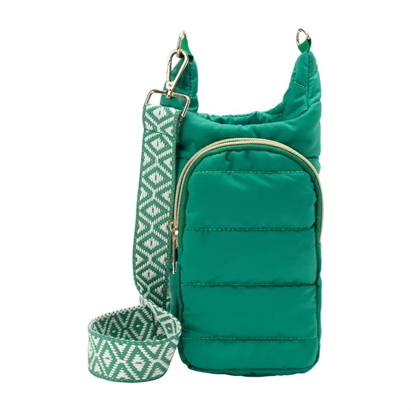 Crossbody Water Bottle Sling Bag with Strap and Pocket