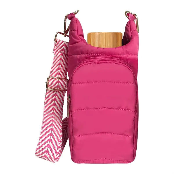 Crossbody Water Bottle Sling Bag with Strap and Pocket