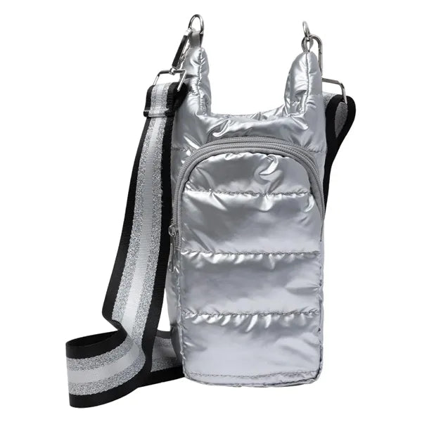 Crossbody Water Bottle Sling Bag with Strap and Pocket