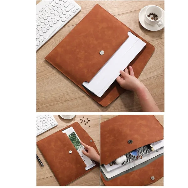 PU Leather File Folder Document Holder Waterproof