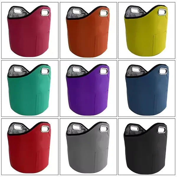 Collapsable Ice Bucket Beer Tote Cooler Bag