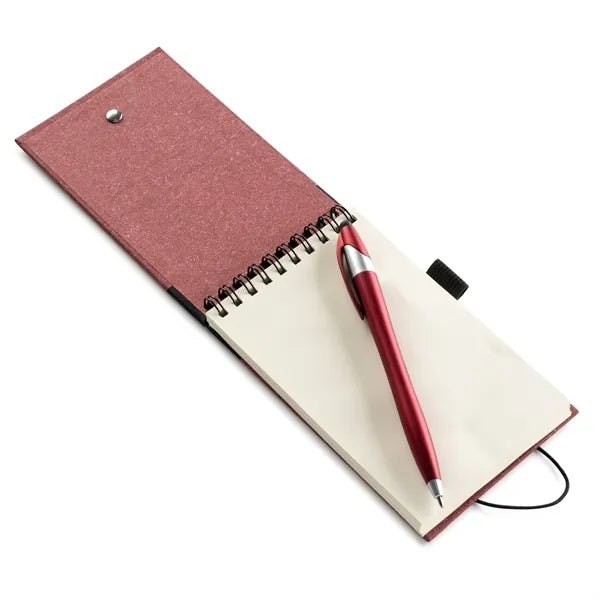 Jot & Go 3.75 x 5.75 Cardboard Spiral Journal with Pen - C