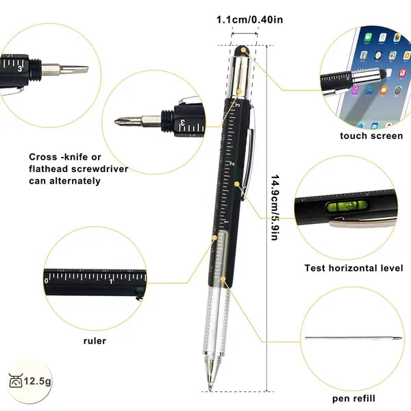 6 In 1 hongred Multitool Pen Gifts for Coworker