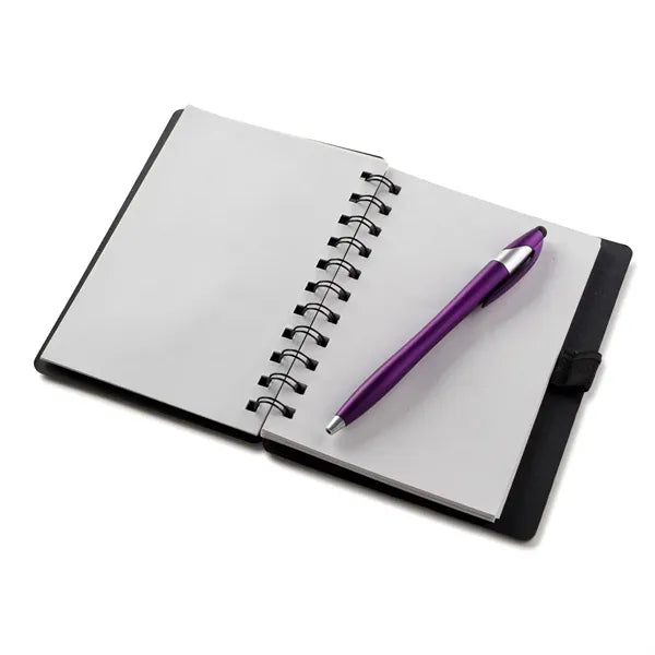 Scribbly 4.8 x 6.1 Cardboard Spiral Journal with Pen - Unlin