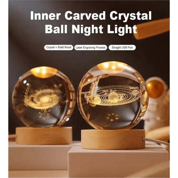3D LED Crystal Ball Night Light