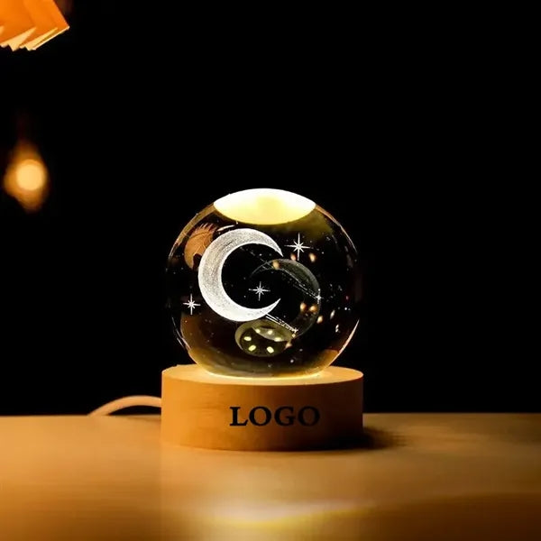 3D LED Crystal Ball Night Light