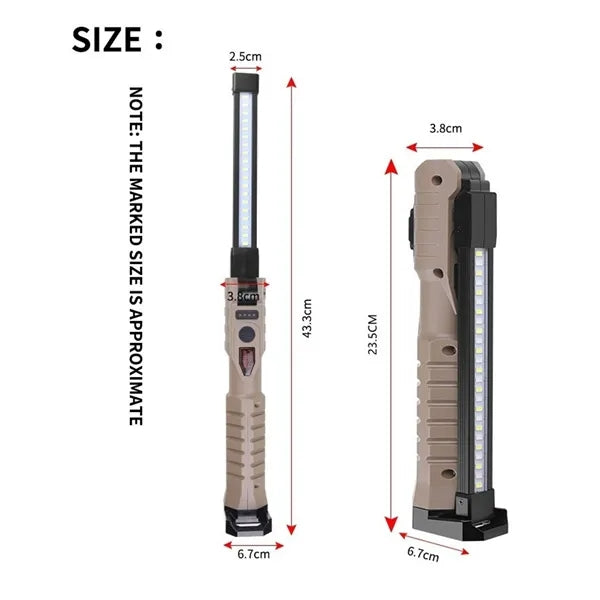 LED Work Foldable Light Rechargeable With Magnetic Base