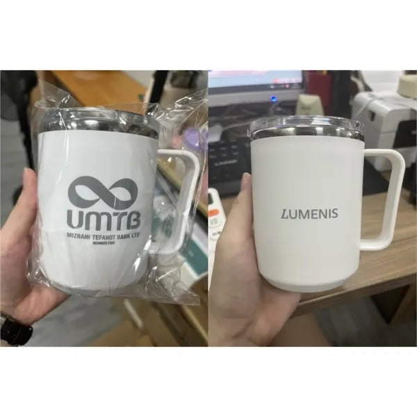Vacuum Insulated 15oz Outdoor Travel Camping Mug with Lid