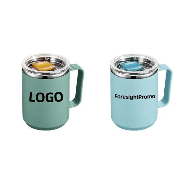 Vacuum Insulated 15oz Outdoor Travel Camping Mug with Lid