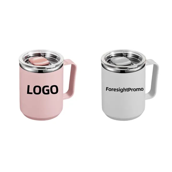 Vacuum Insulated 15oz Outdoor Travel Camping Mug with Lid