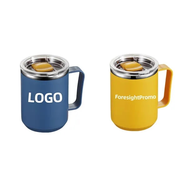 Vacuum Insulated 15oz Outdoor Travel Camping Mug with Lid