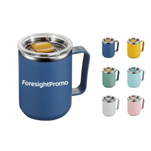Vacuum Insulated 15oz Outdoor Travel Camping Mug with Lid
