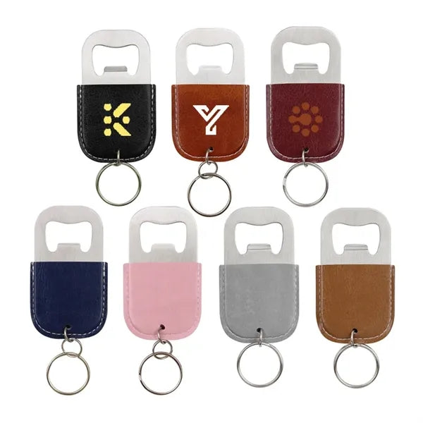 Leather Bottle Opener Keychain