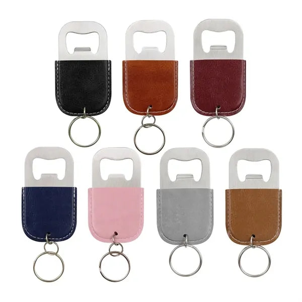 Leather Bottle Opener Keychain