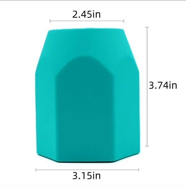 Silicone pen holder simple color geometric desktop storage